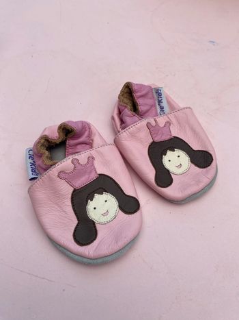 Chaussons chaussures souple cuir
