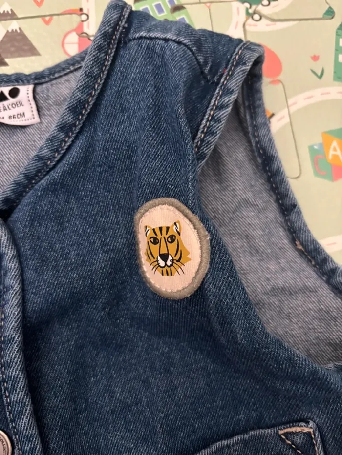 Veste en jean sans manche tape à l’œil 24 mois - photo numéro 2