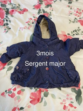 Manteau fille sergent major 3 mois