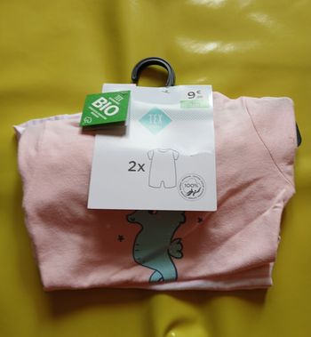 lot 2 barboteuse combishort fille tex baby 54 cm 1 mois