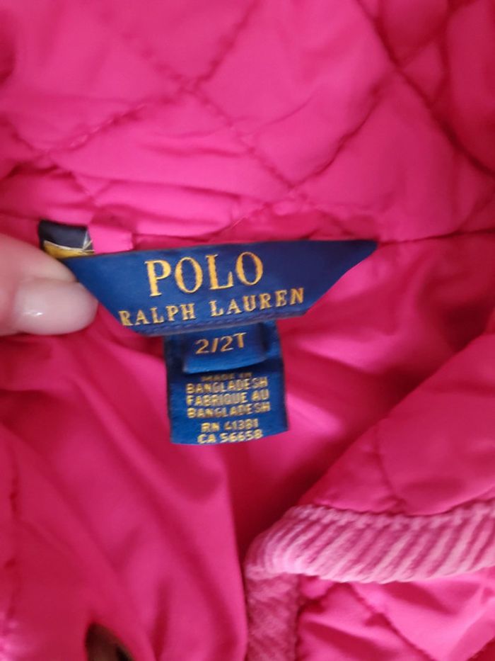🌴 Manteau fille chic rose marque ralph Lauren taille 2 ans - photo numéro 3