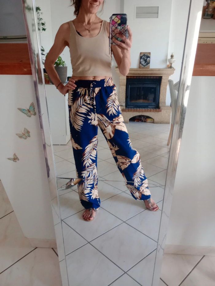 Pantalon femme fluide M tropical p - photo numéro 2