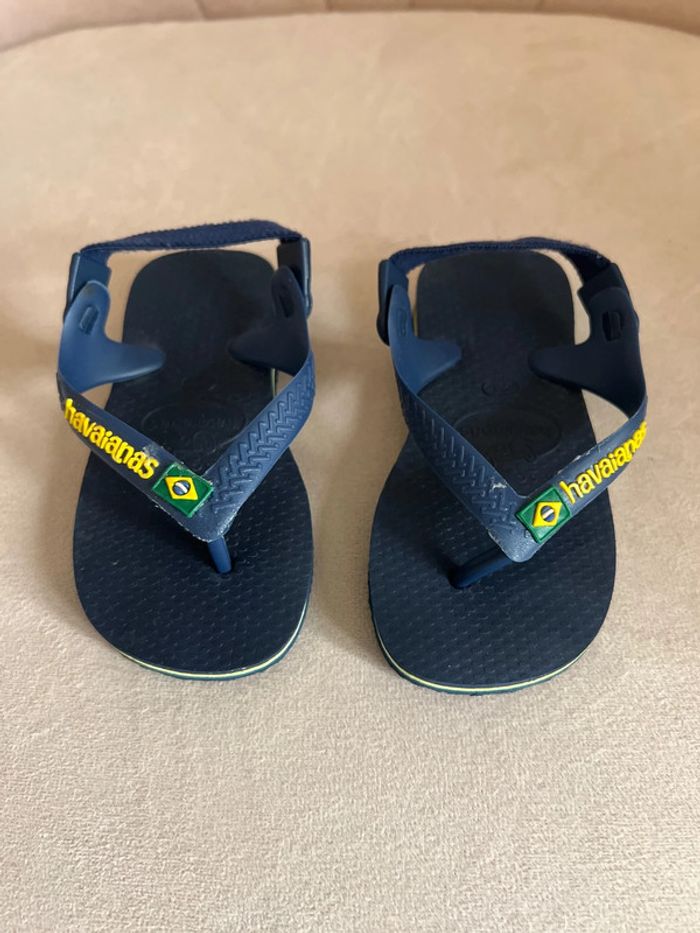 Tongs Baby bleu marine taille 21 - Havaïanas