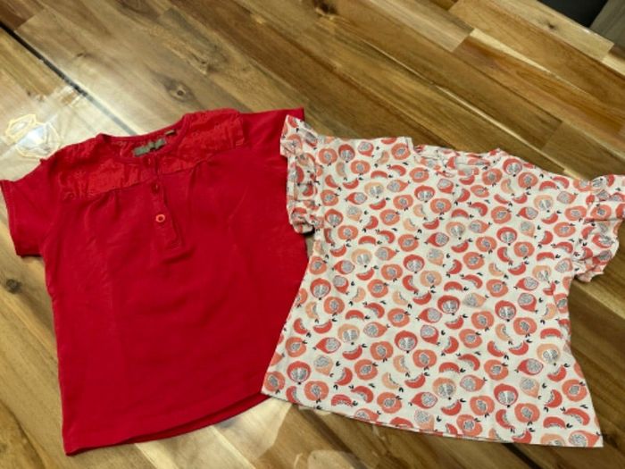 Lot de 2 hauts Manches Courtes 18 Mois