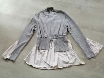 Pull gris et blanc Taille unique