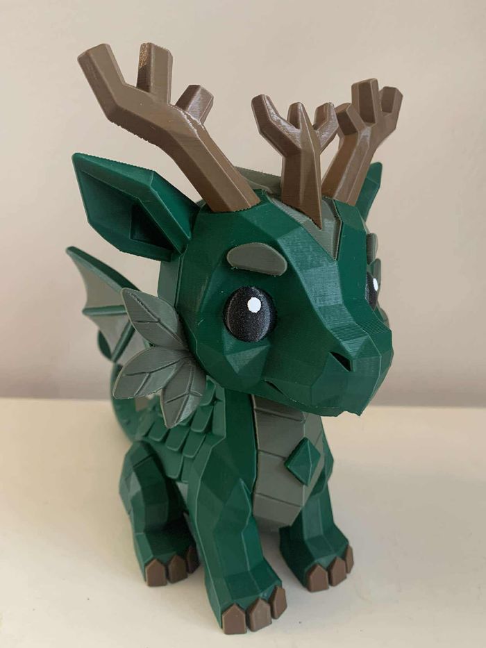 Dragon des bois – Figurine fantasy – déco dragon - photo numéro 2