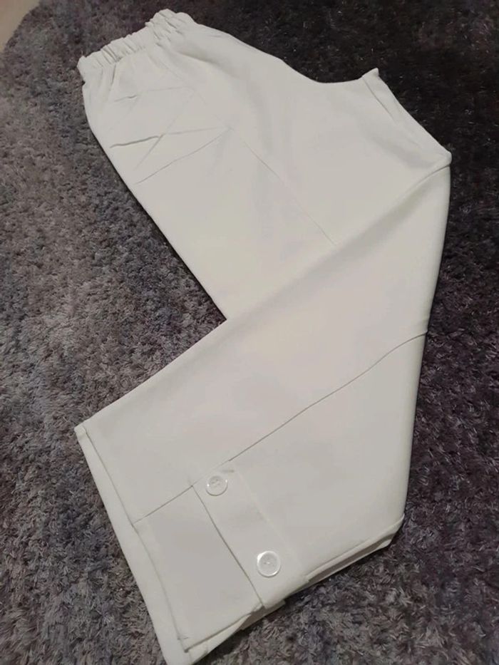 Pantalon court vintage taille élastique - photo numéro 7