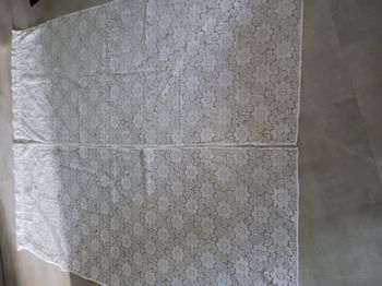 paire de rideau voile blanc 77 x 197 neuf