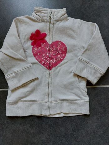 Veste zippée bébé fille