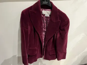 Veste blazer vintage velours nina ricci bordeaux