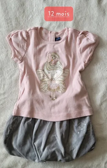 Ensemble jupe et t-shirt 12 mois