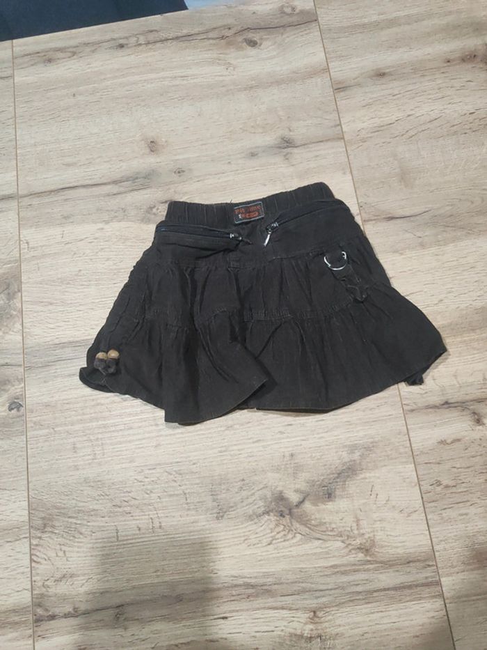 Jupe 3 ans velours marron