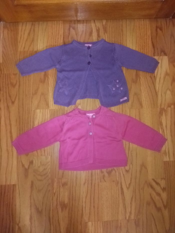 Lot 6 mois gilets coton Pik Ouic