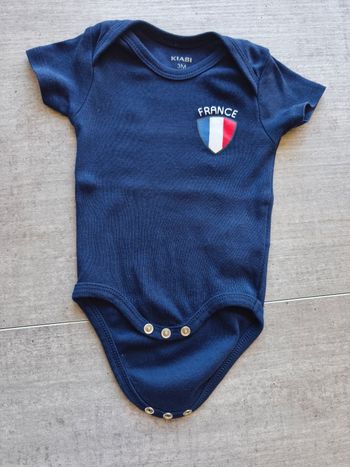 Body Kiabi 3 mois – Esprit Équipe de France 🇫🇷