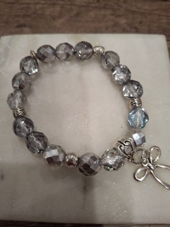 Bracelet élastique en perles de verre 