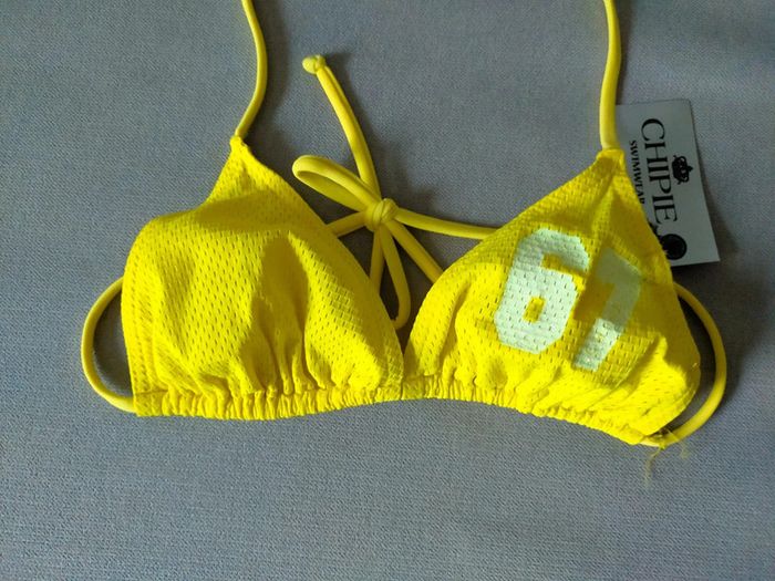 Haut de bikini jaune fluo – Chipie – Taille XS - photo numéro 4
