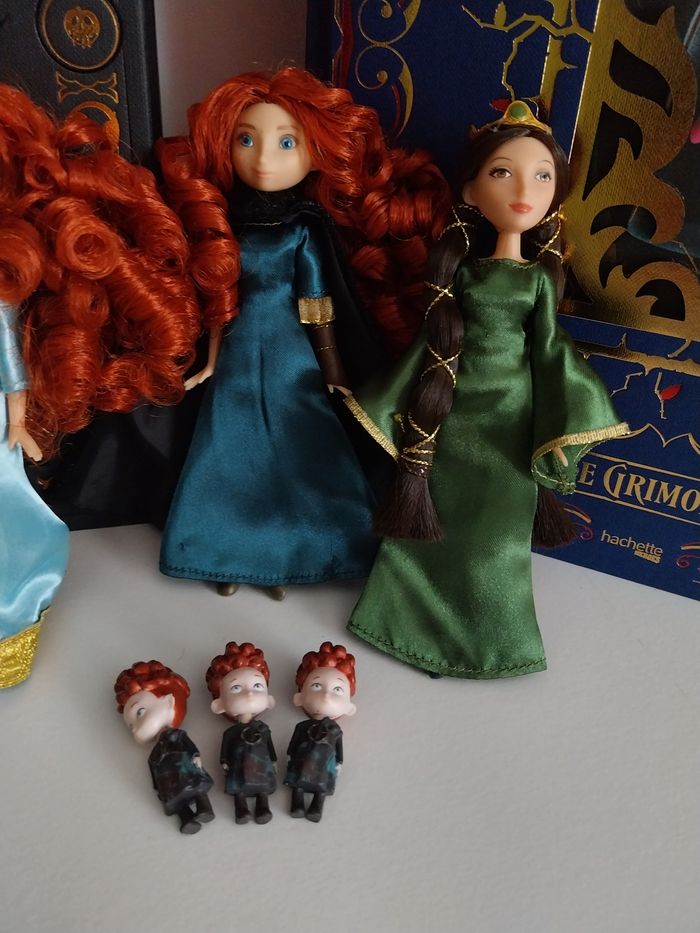 Poupées Brave Mini doll set Poupée Mérida Rebelle Elinor et frères de Rebelle Disney - photo numéro 3