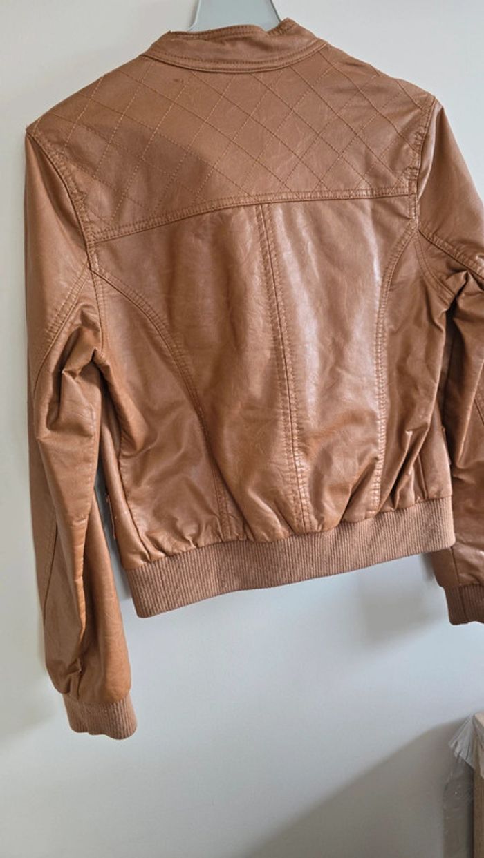 Veste simili cuir marron pimkie - photo numéro 2