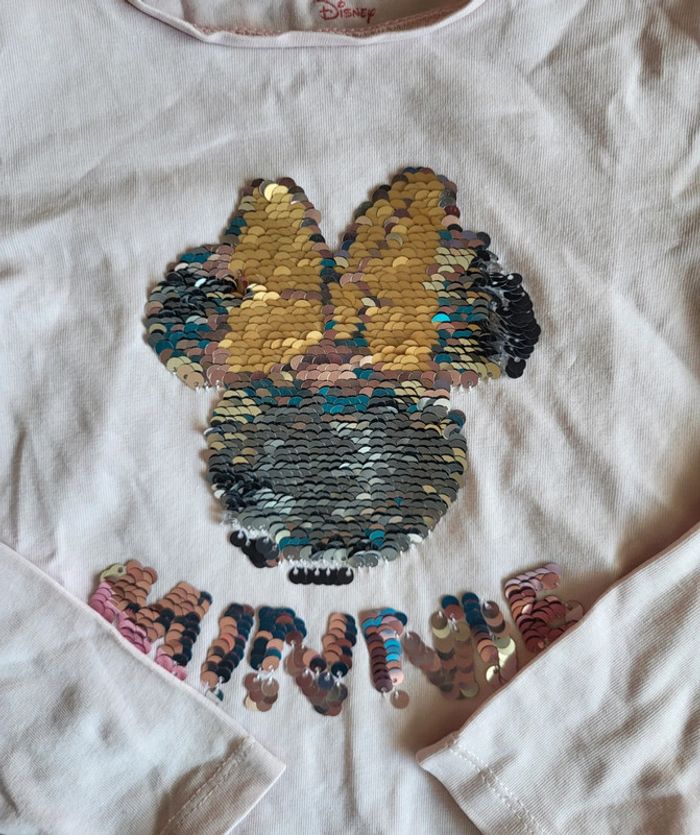 Tee shirt rose minnie 4 ans - photo numéro 2