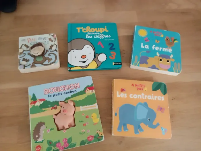 Lot de livres pour bébé.
