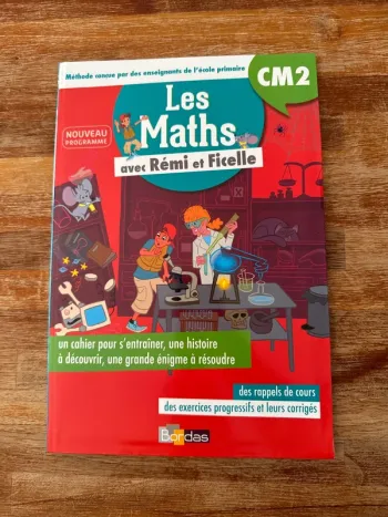 Livre les maths avec Rémi et ficelle CM2