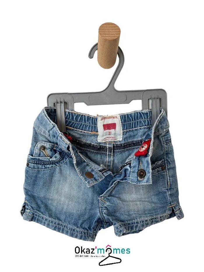 Short en jean denim bleu clair - Levi's 6 mois - photo numéro 2