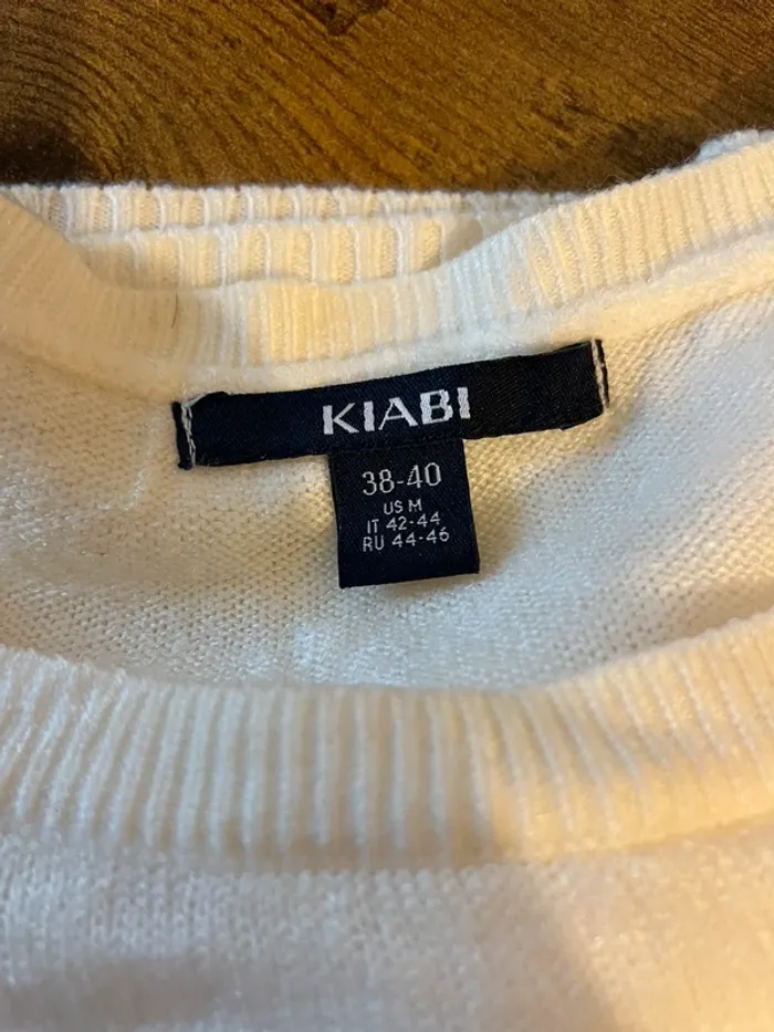 Pull court blanc kiabi - photo numéro 2