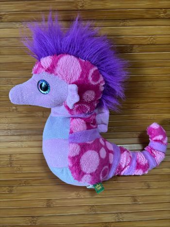 Doudou hippocampe rose violet wild republic