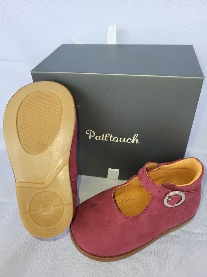Chaussures charles IX fille en cuir nubucké framboise Point 19 Made in France 🇨🇵 - photo numéro 4
