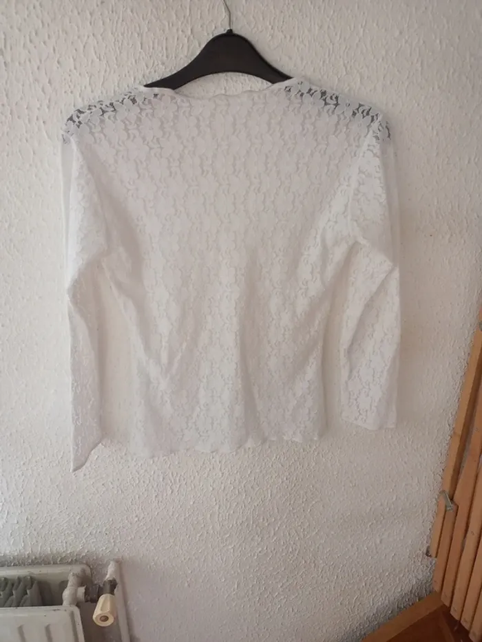 Maillot manches longues blanc à fleurs - photo numéro 3