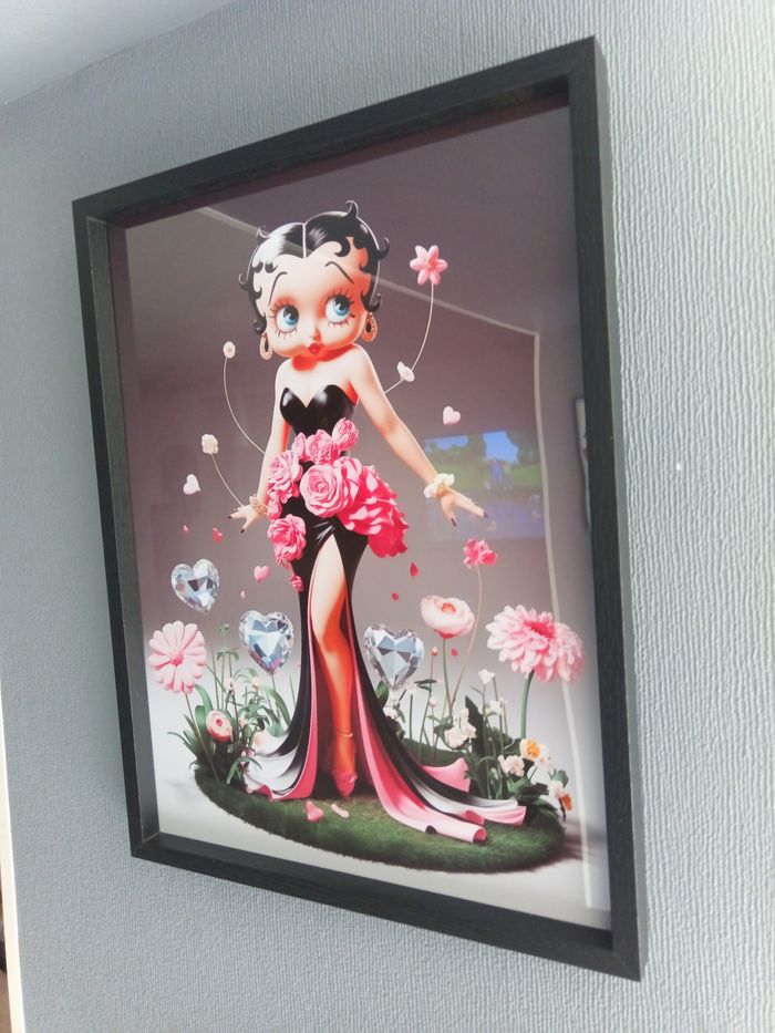 Cadre Betty Boop fleur 🌸