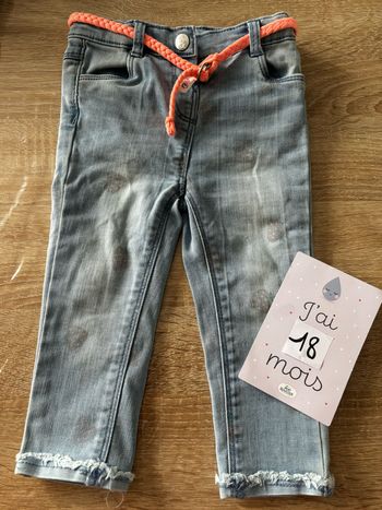 Jean bleu fraise TAPE À L’œil t.18m