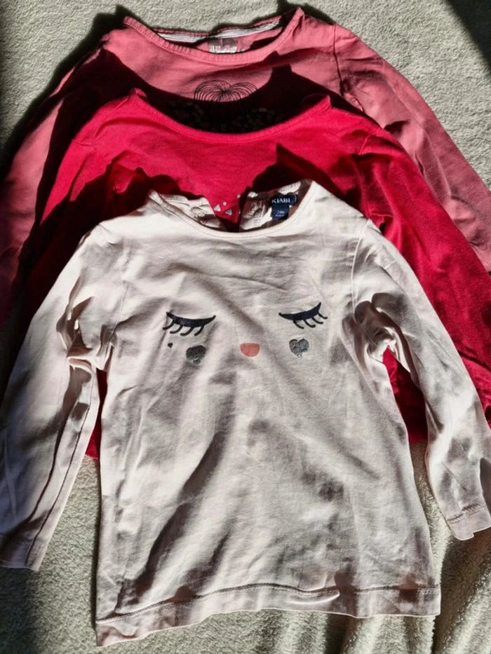 Lot de 3 tee-shirt short manches longues. Petit prix