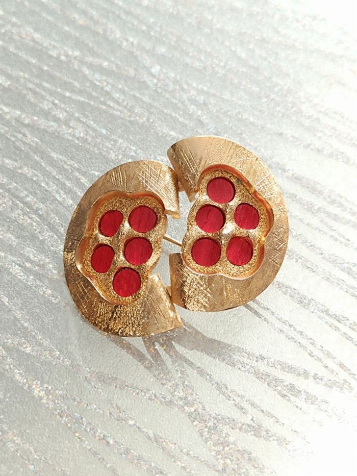 Broche vintage plaqué or 🤎 Rare🤎 Orena Pariso