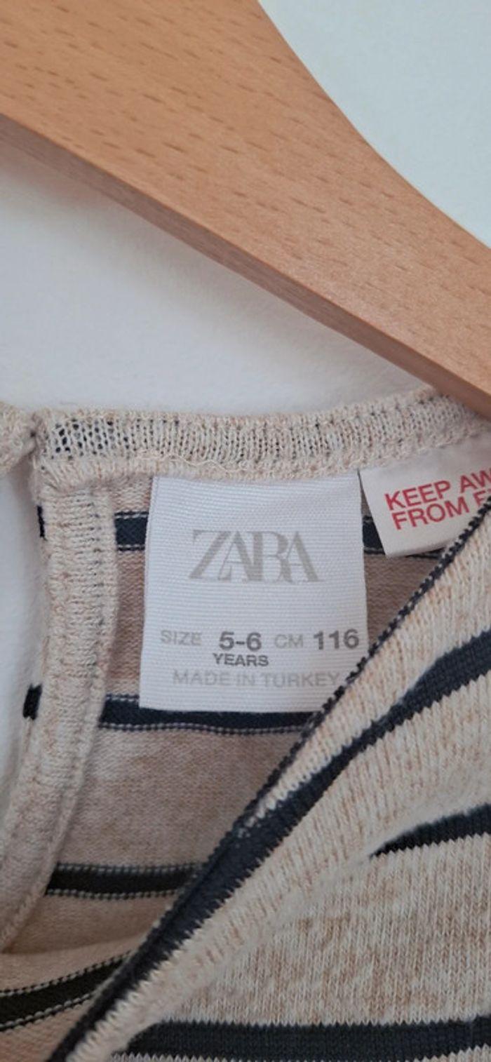 Robe marinière en coton – Zara Kids, taille 5/6 ans - tenue parfaite pour la rentrée 🤍 - photo numéro 4