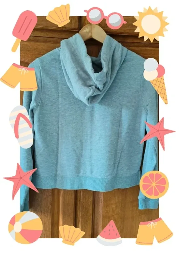 Sweat court crop top à capuche 14 ans - photo numéro 5