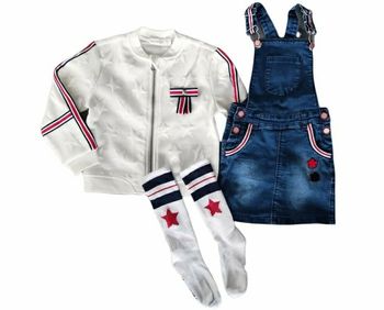 4 ans fille ensemble orchestra veste , robe et chaussette haute