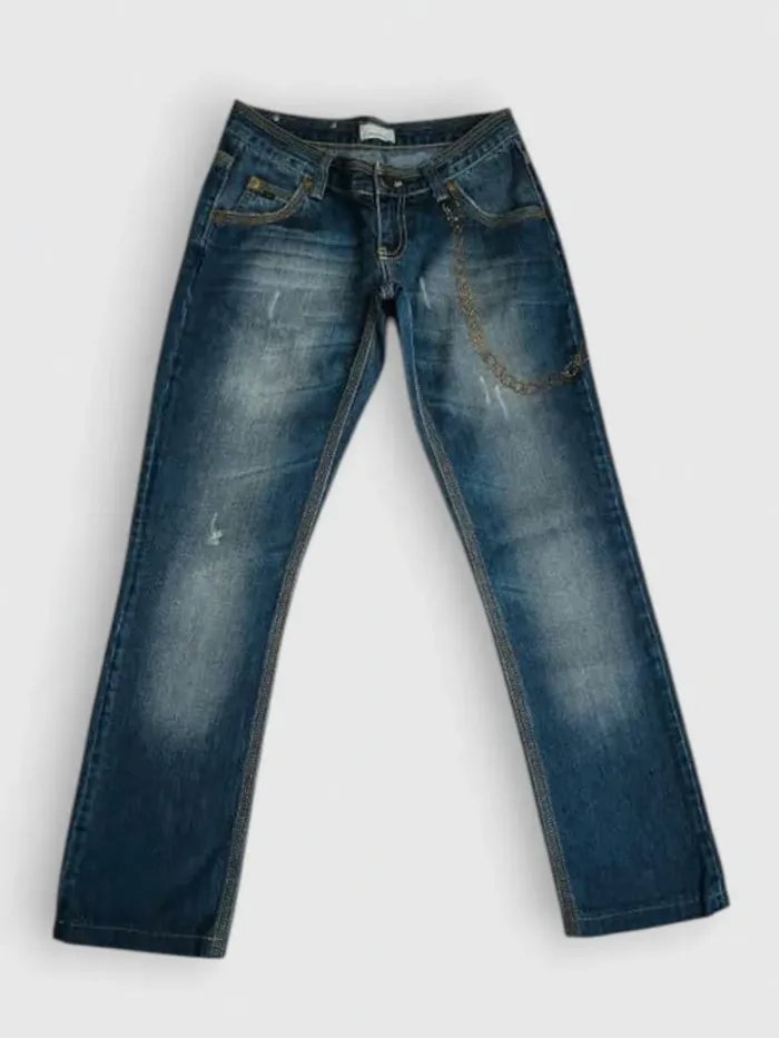 Jean Pinko vintage y2k , coupe straight  ,taille basse , 100 % coton - photo numéro 9