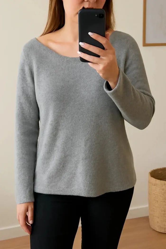 Pull d'hiver gris - Taille 42