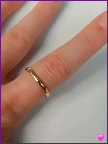 Bague doré en acier inoxydable