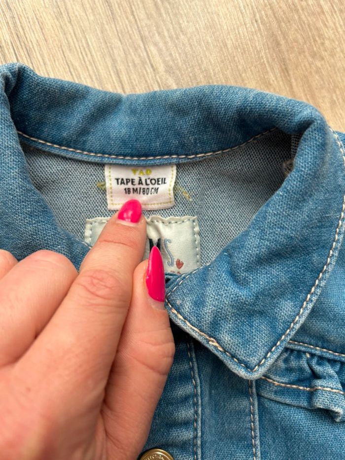 Veste en jean fille 18 mois - photo numéro 4
