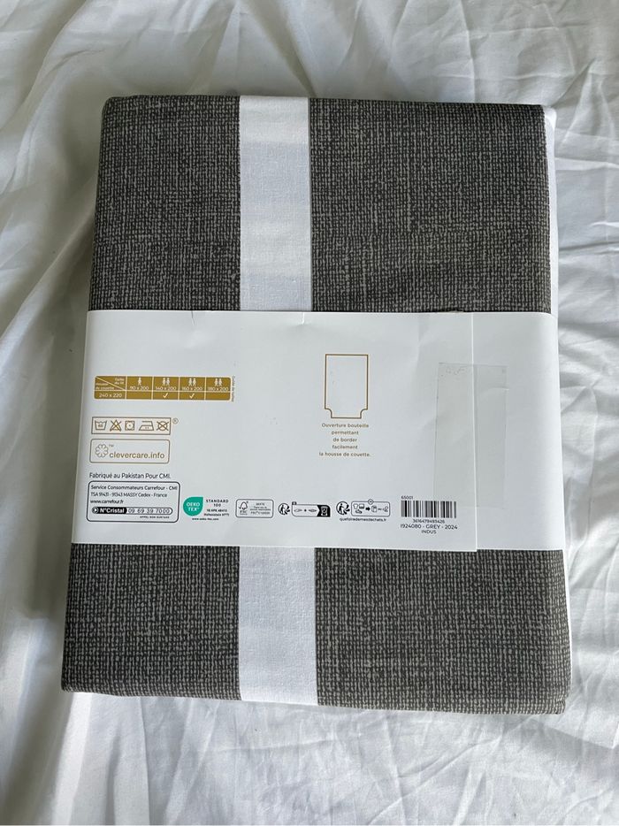 Parure housse de couette king size neuf 100% coton - photo numéro 2