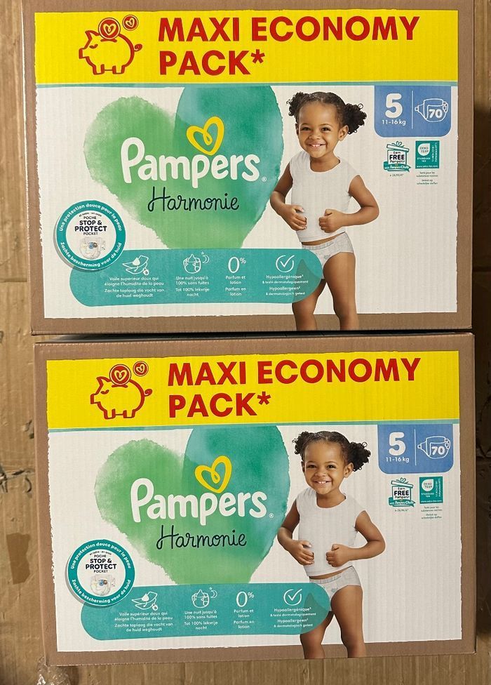 Lot de 02 cartons pampers T5 harmonie