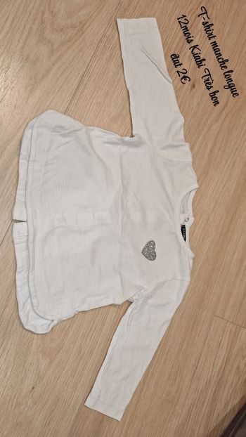 T-shirt manche longue 12mois Kiabi 