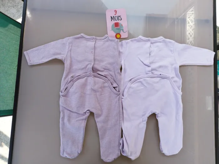 Lot 2 pyjamas coton 9 mois - photo numéro 2