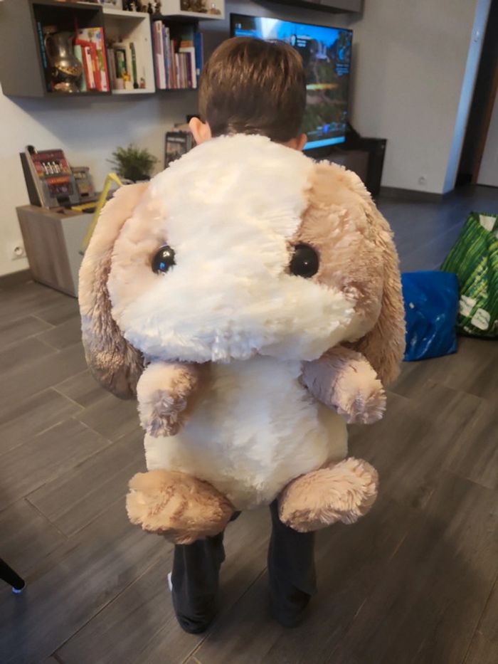 Gros sac à dos doudou lapin - photo numéro 8