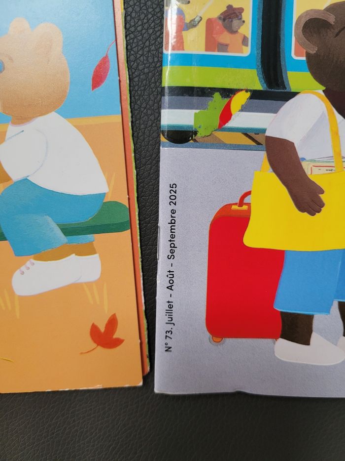 Lot de deux magazines petit ours brun parc et train - photo numéro 2