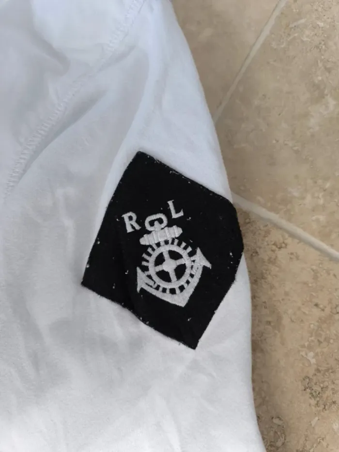 Veste/Jacket zippé bi matière Ralph Lauren L homme blanche excellent état - photo numéro 13