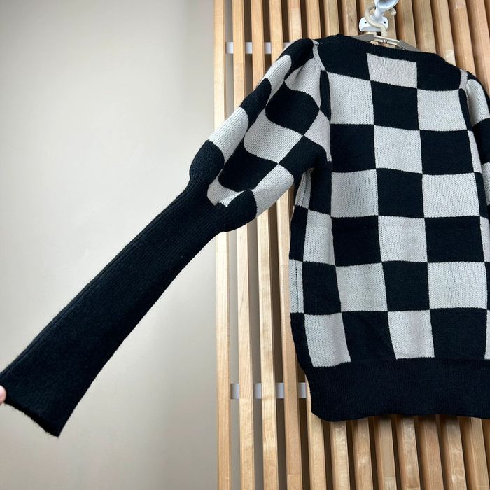 Pull Lissa Trui Kiezell – Noir et Gris à Carreaux by Fluresk - photo numéro 5