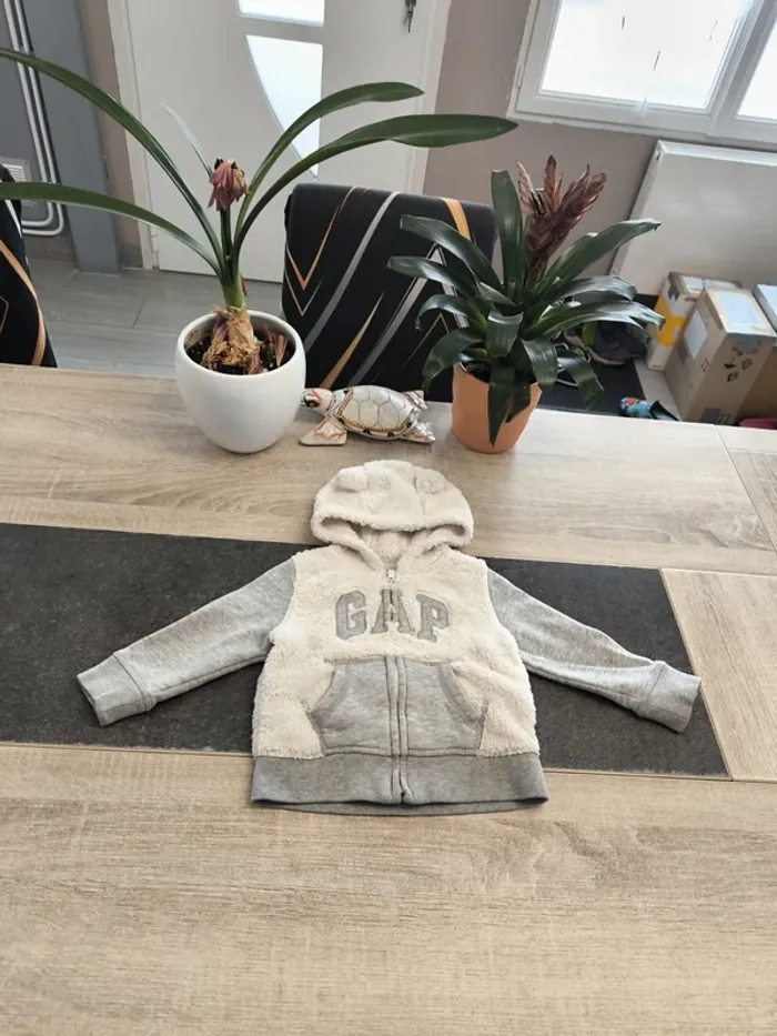 Gilet zippé bi-matiere polaire garçon 12/18 mois BabyGap